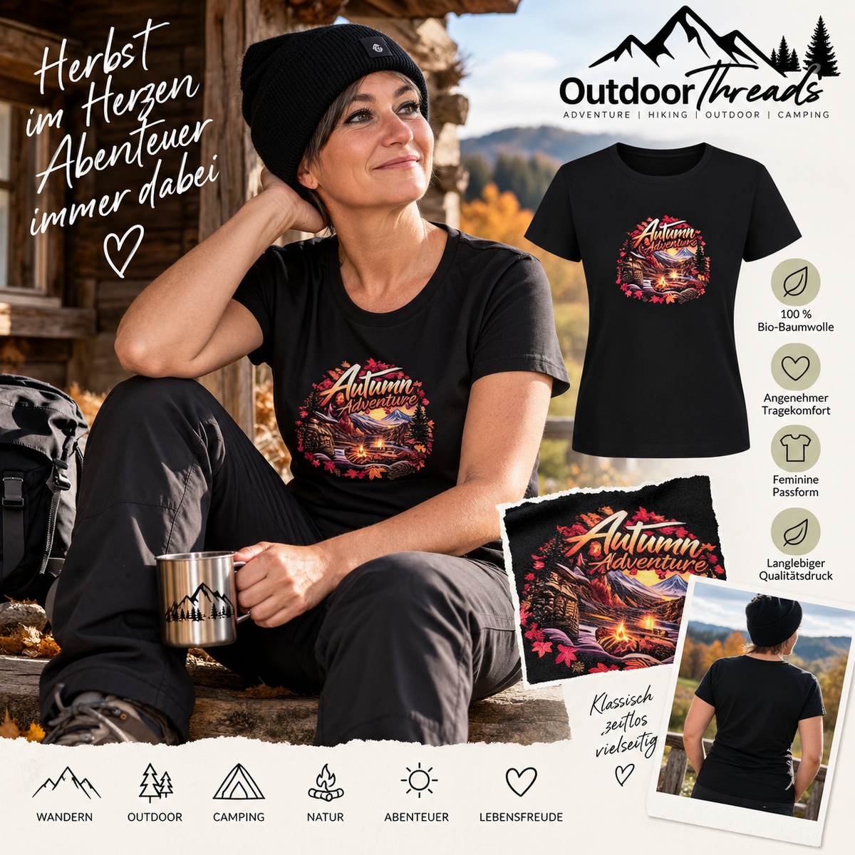 Autumn Adventure - Damen Bio - T-Shirt