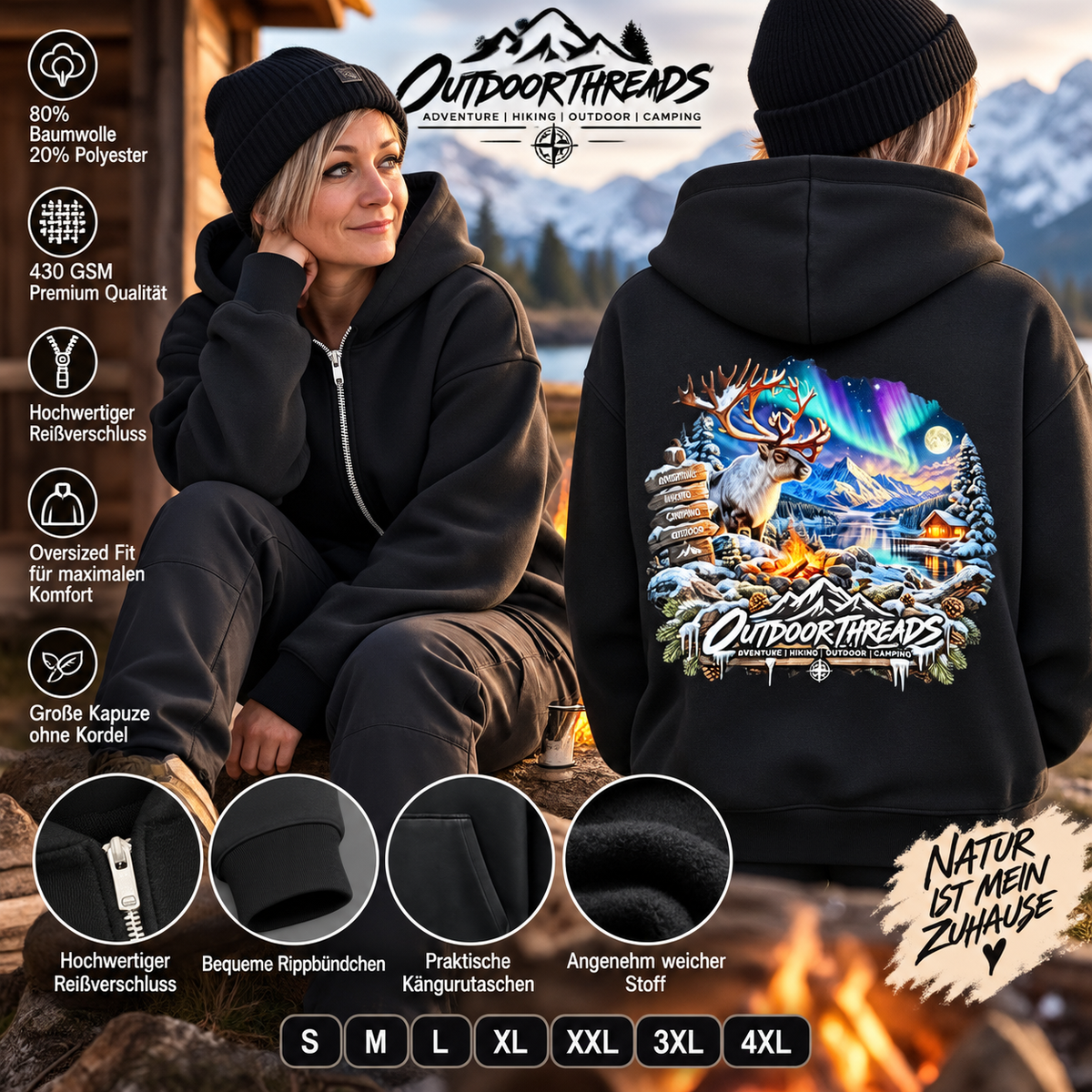 OutdoorThreads Winter Adventure-Oversized Zipper
